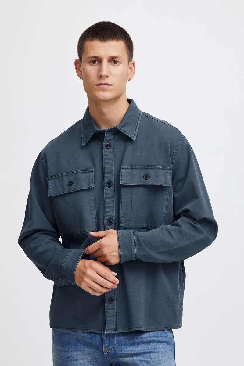 

Куртка-рубашка из смесового материала "BLEND BHJacket", цвет Dress Blues
