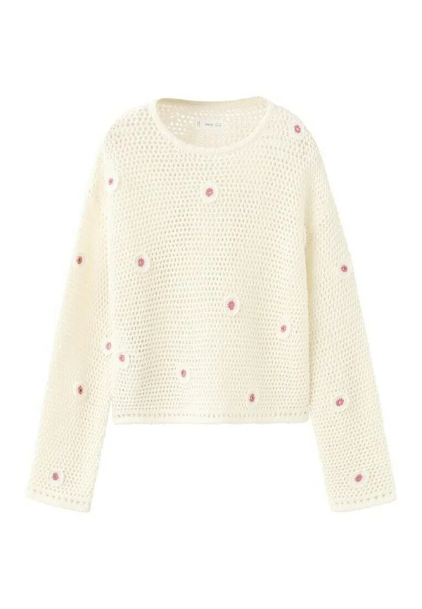 Детский свитер кремового цвета Mango Kids, Off-White