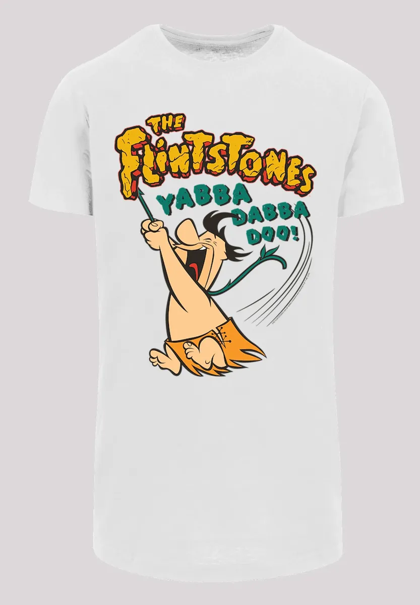 

F4NT4STIC рубашка с короткими рукавами "F4NT4STIC Мужская Fred Yabba Dabba Doo -WHT с фигурной длинной футболкой", белый