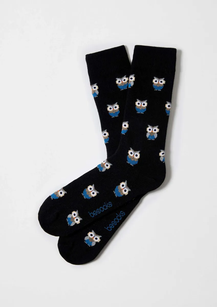 

Унисекс черные высокие носки из органического хлопка Besocks, черный