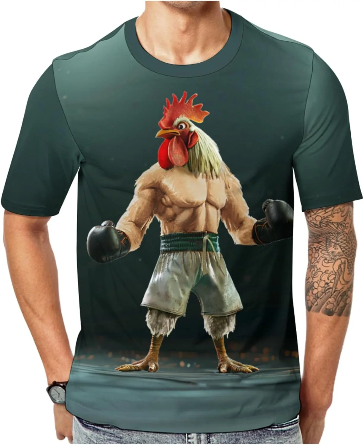 

Футболка Funny Rooster с боксерским петухом Pynnlts