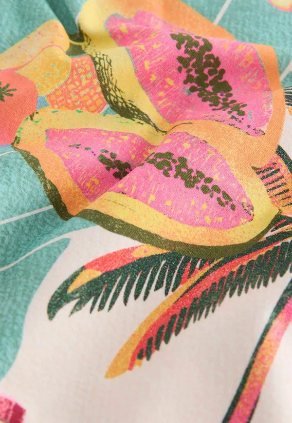 Плавки от бикини стандартного кроя с высокой окантовкой Next, Green Pink Conversational — фото 4
