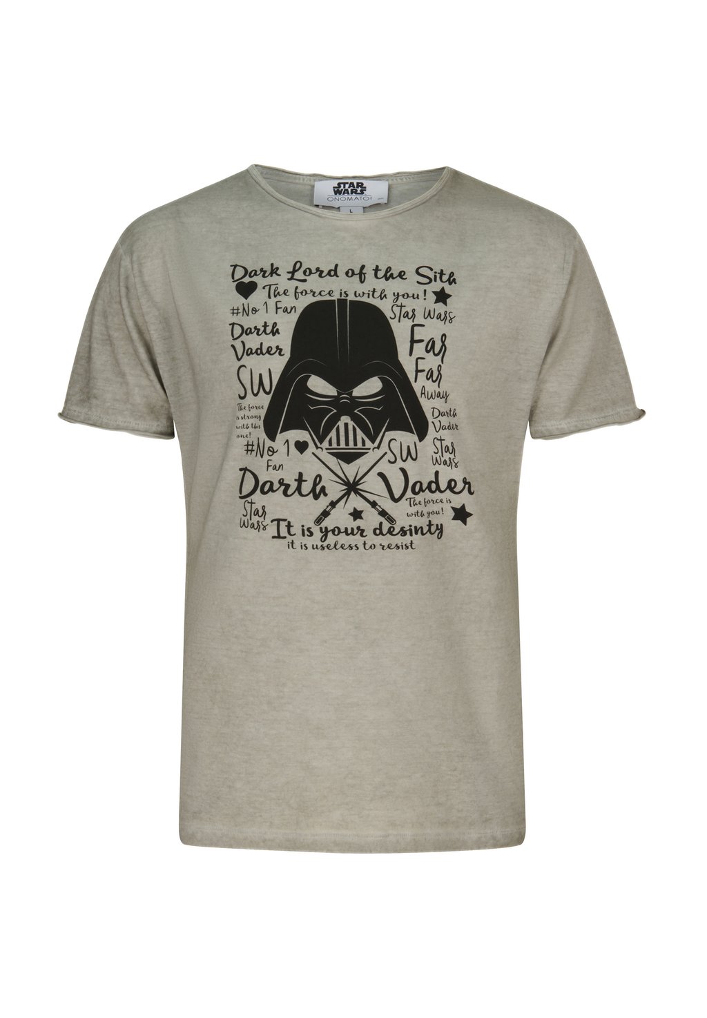 

Футболка с принтом STAR WARS DARTH VADER, серый