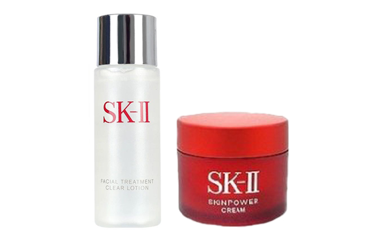 

SK II набор пробников средств для ухода за кожей: лосьон для упругости и увлажнения 30мл + крем-эссенция 15г SK-II