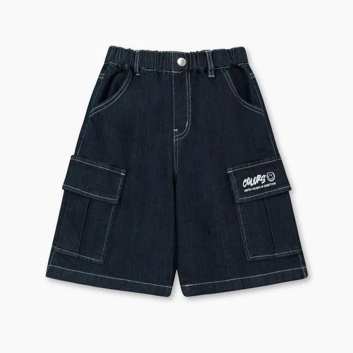 Детские синие джинсовые брюки карго от Benetton Kids