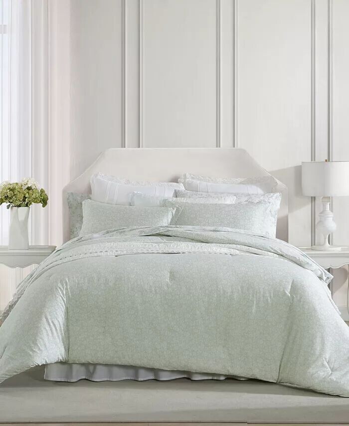 

Двусторонний комплект из 2 одеял Heirloom Ditzy, Twin Laura Ashley, зеленый