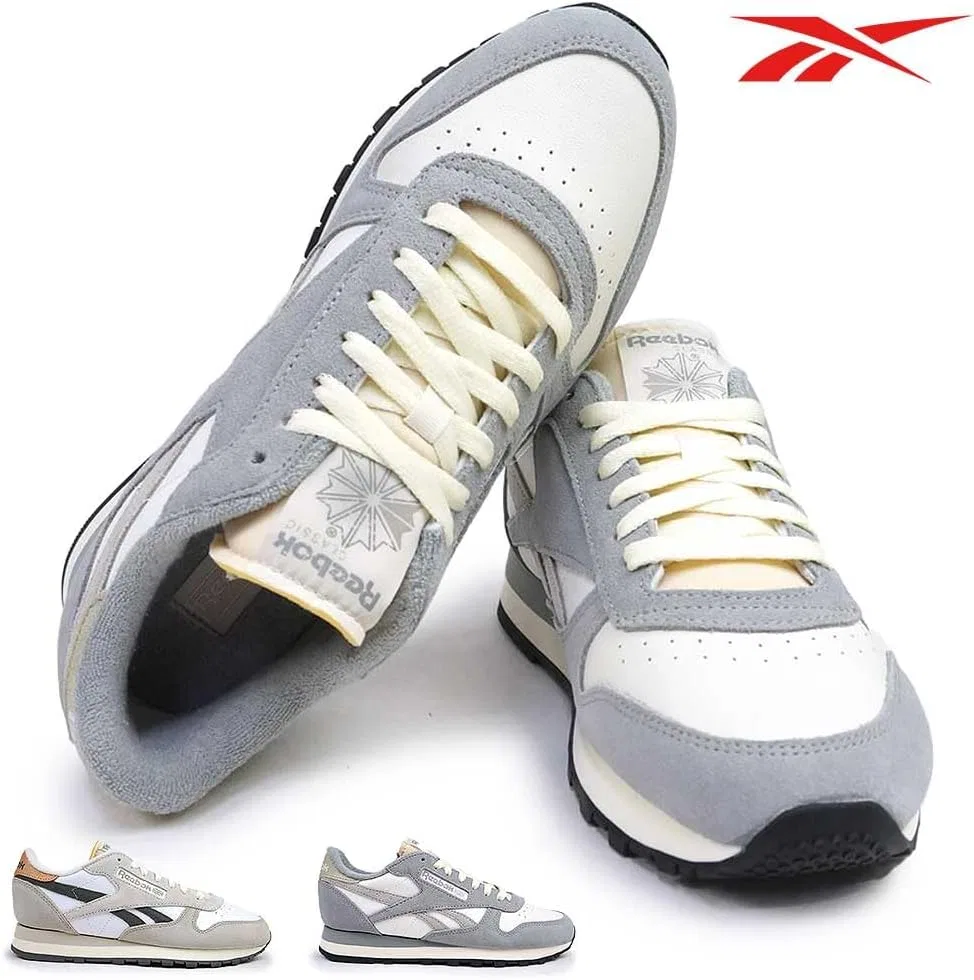 Кроссовки Reebok Unisex Kinder Classic из натуральной кожи, White Moonstone Grey 5 — фото 2