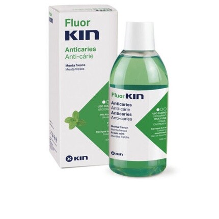 

Гигиена Fluorkin Противокариесный ополаскиватель для рта 500 мл, Kin