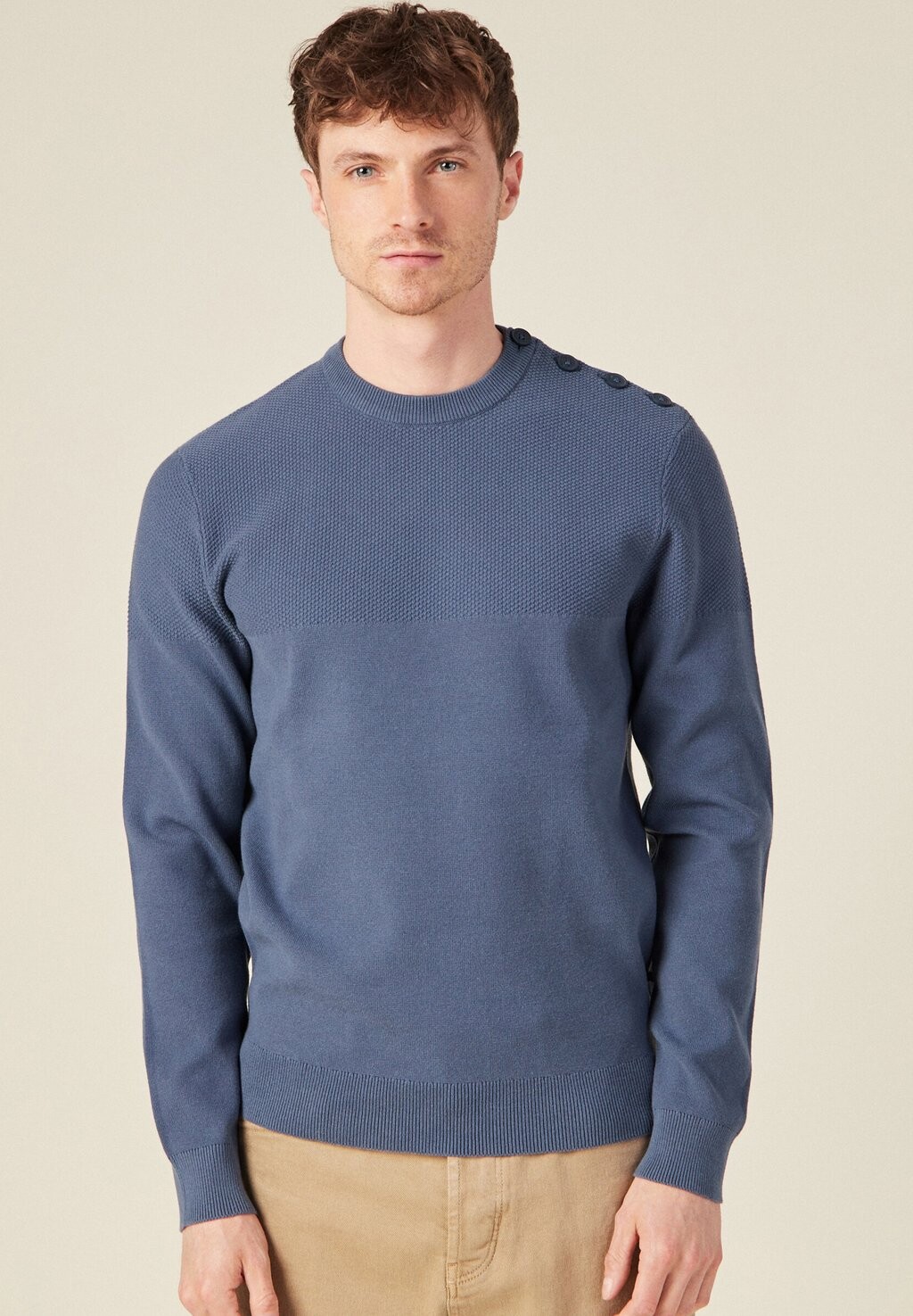 

Джемпер LANGÄRMELIGER MIT KNÖPFEN BONOBO Jeans, синий