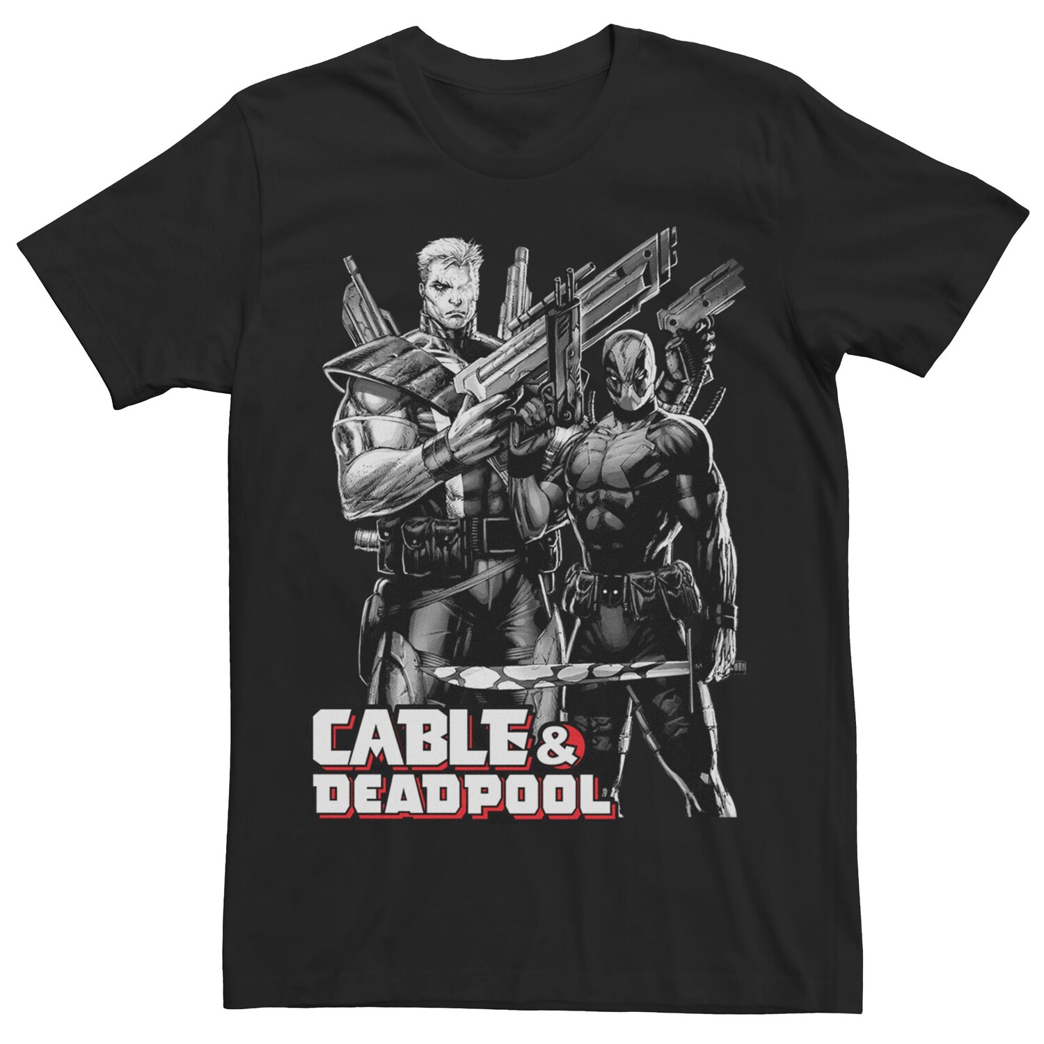 

Мужская футболка с рисунком Marvel Cable & Deadpool Licensed Character