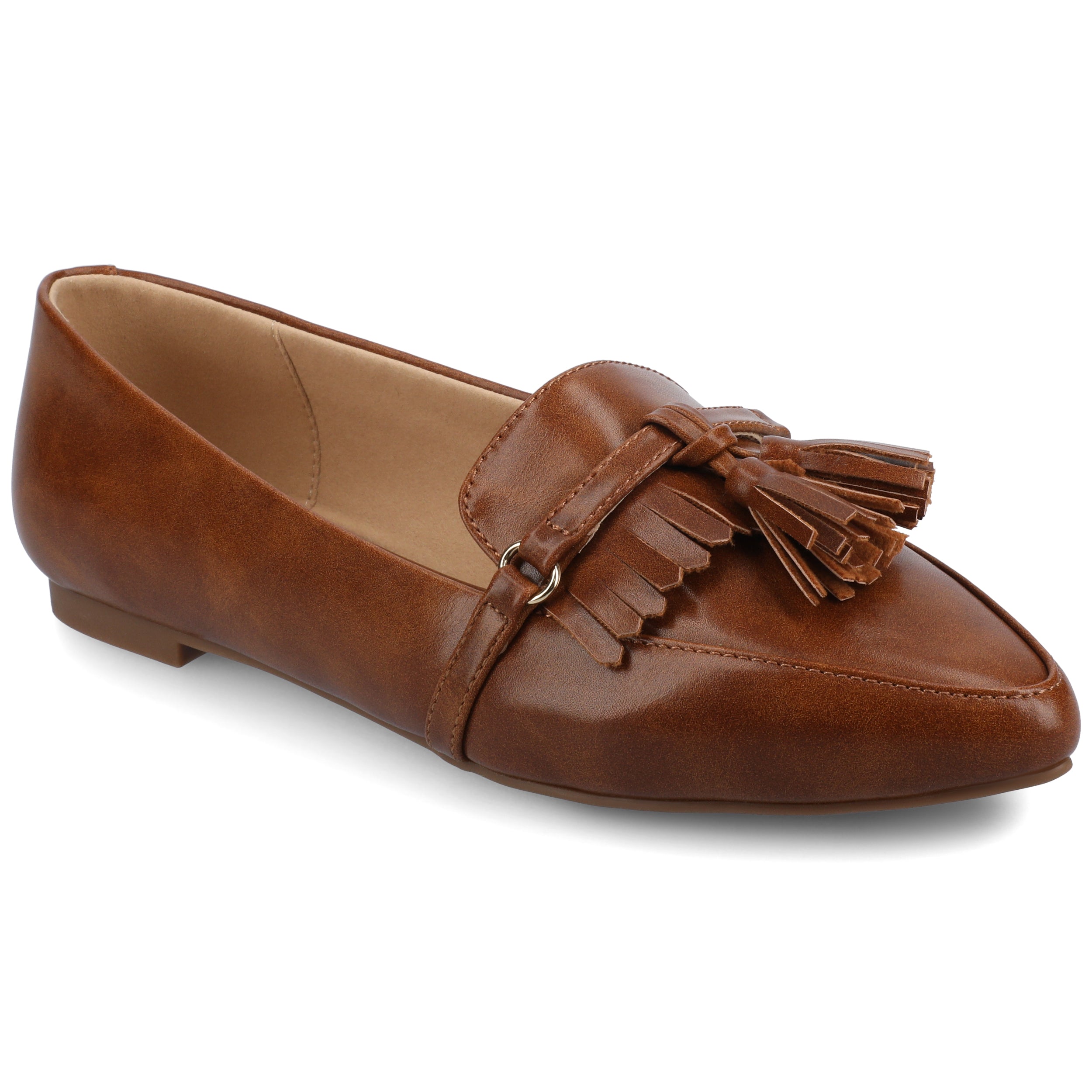 Женские лоферы Journee Jannah с кисточками, средняя и широкая полнота Journee Collection, Cognac