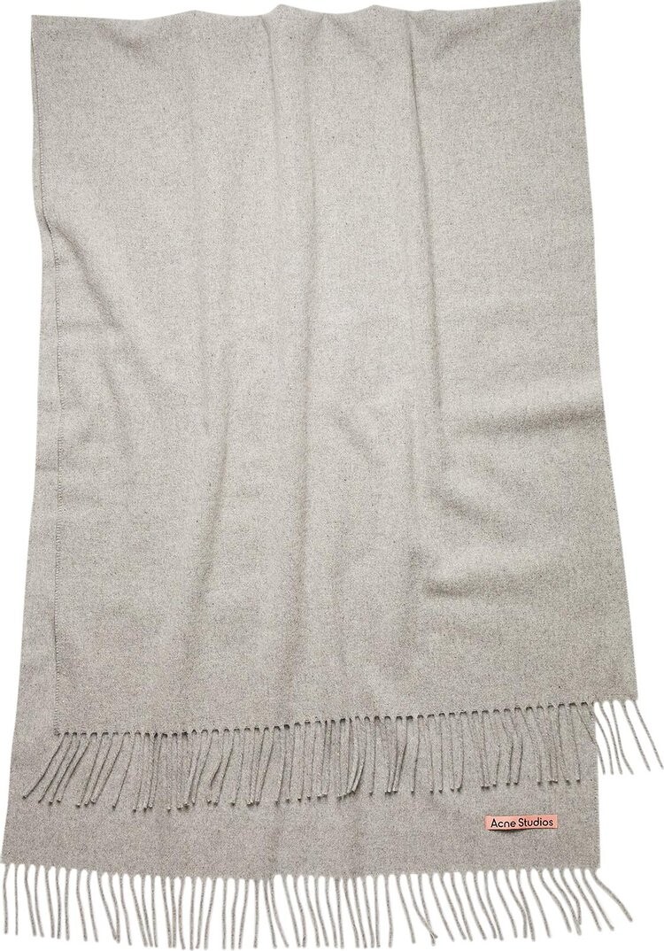 

Шарф Acne Studios Fringe Wool 'Light Grey Melange', серый