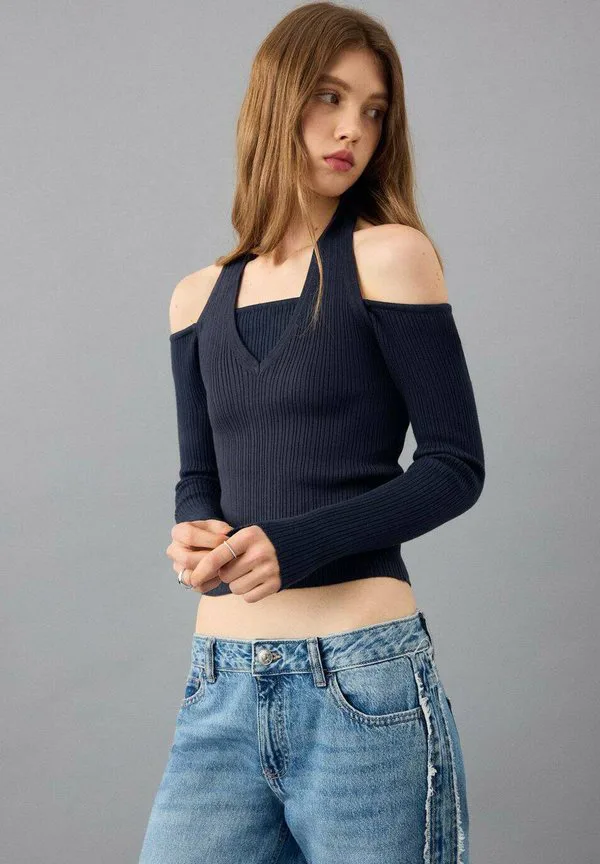 Подростковая футболка с длинными рукавами Mango Kids, Dark Blue — фото 2
