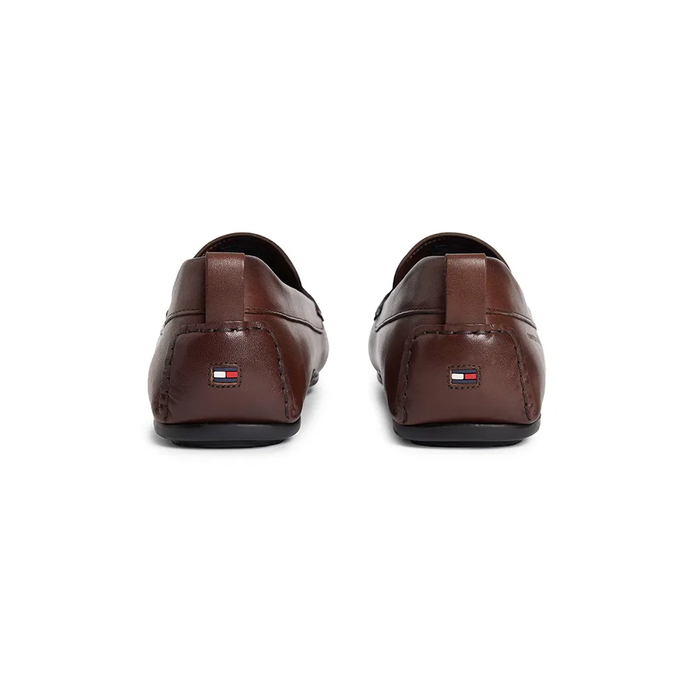 Мужские коричневые кожаные лоферы Tommy Hilfiger Andrew Driver — фото 3