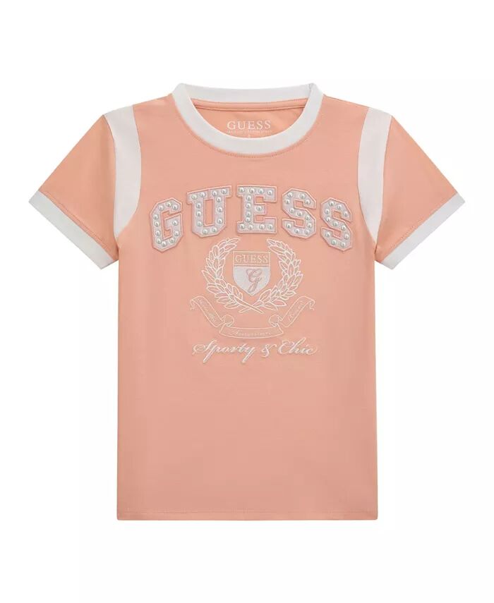 

Футболка с коротким рукавом для больших девочек GUESS, розовый