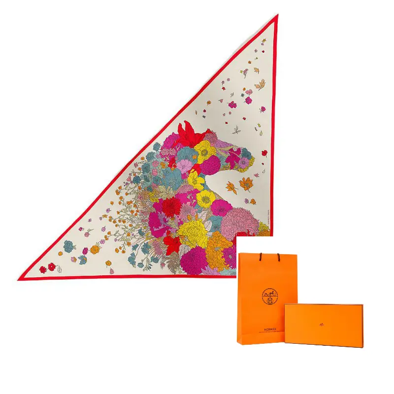 

HERMES Шарф из кашемира и шелка для женщин Garnet Red