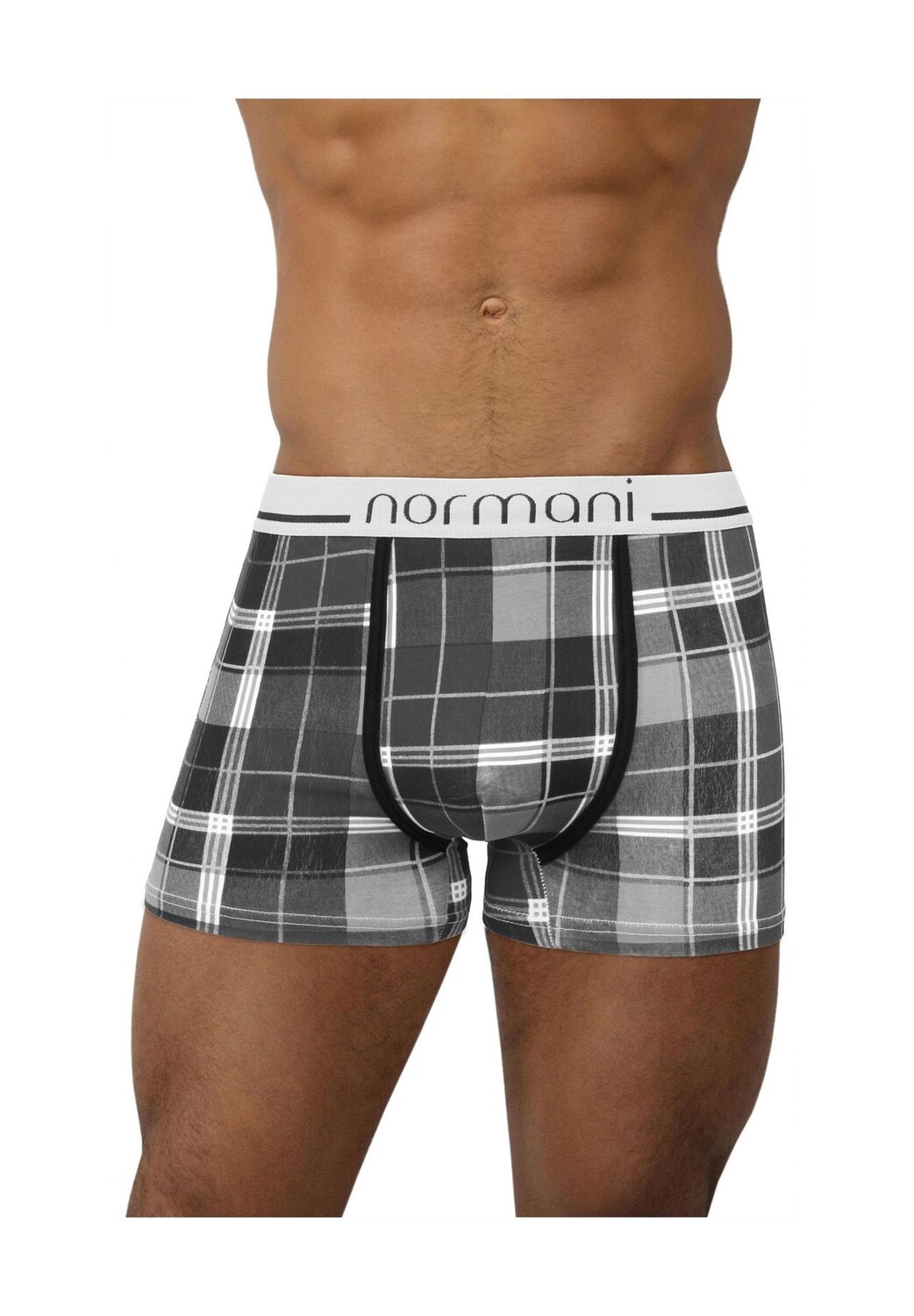 

Набор из 6 боксеров в стиле ретро из хлопка normani, цвет Scottish Check Black Grey