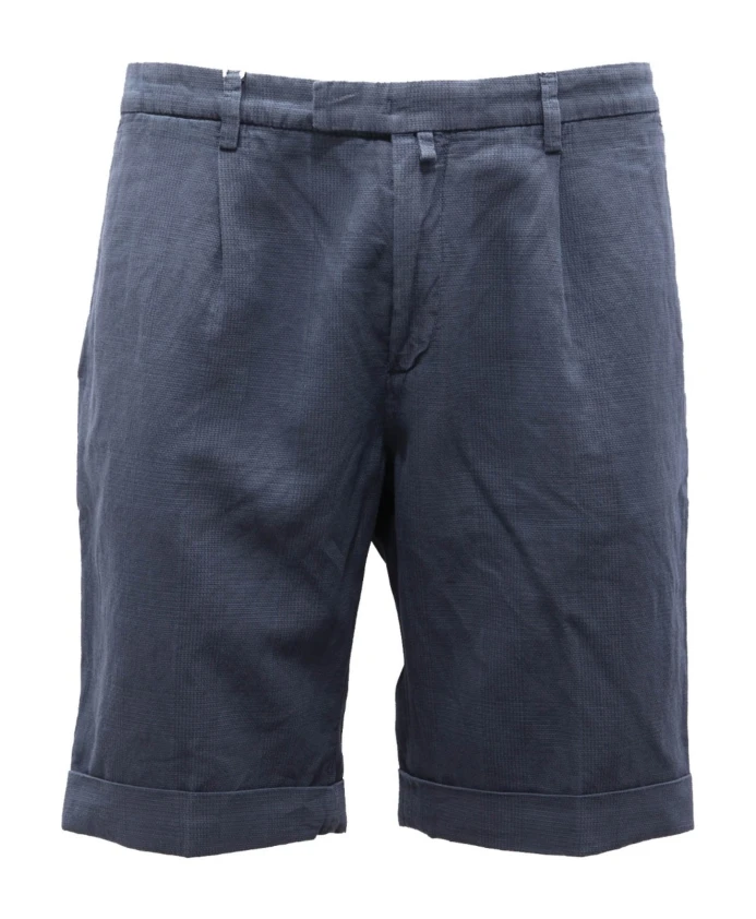 

Хлопково-Льняные шорты строгой формы, модель «Принц Уэльский». Briglia, синий
