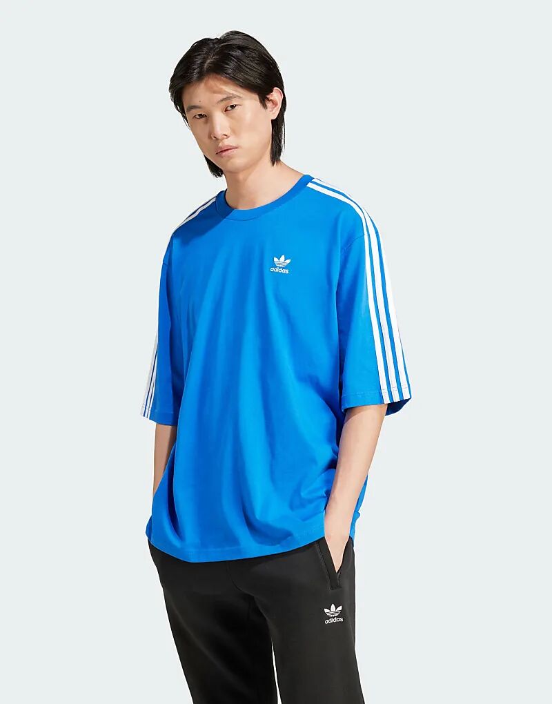 

Футболка оверсайз Adicolor синего цвета adidas Originals