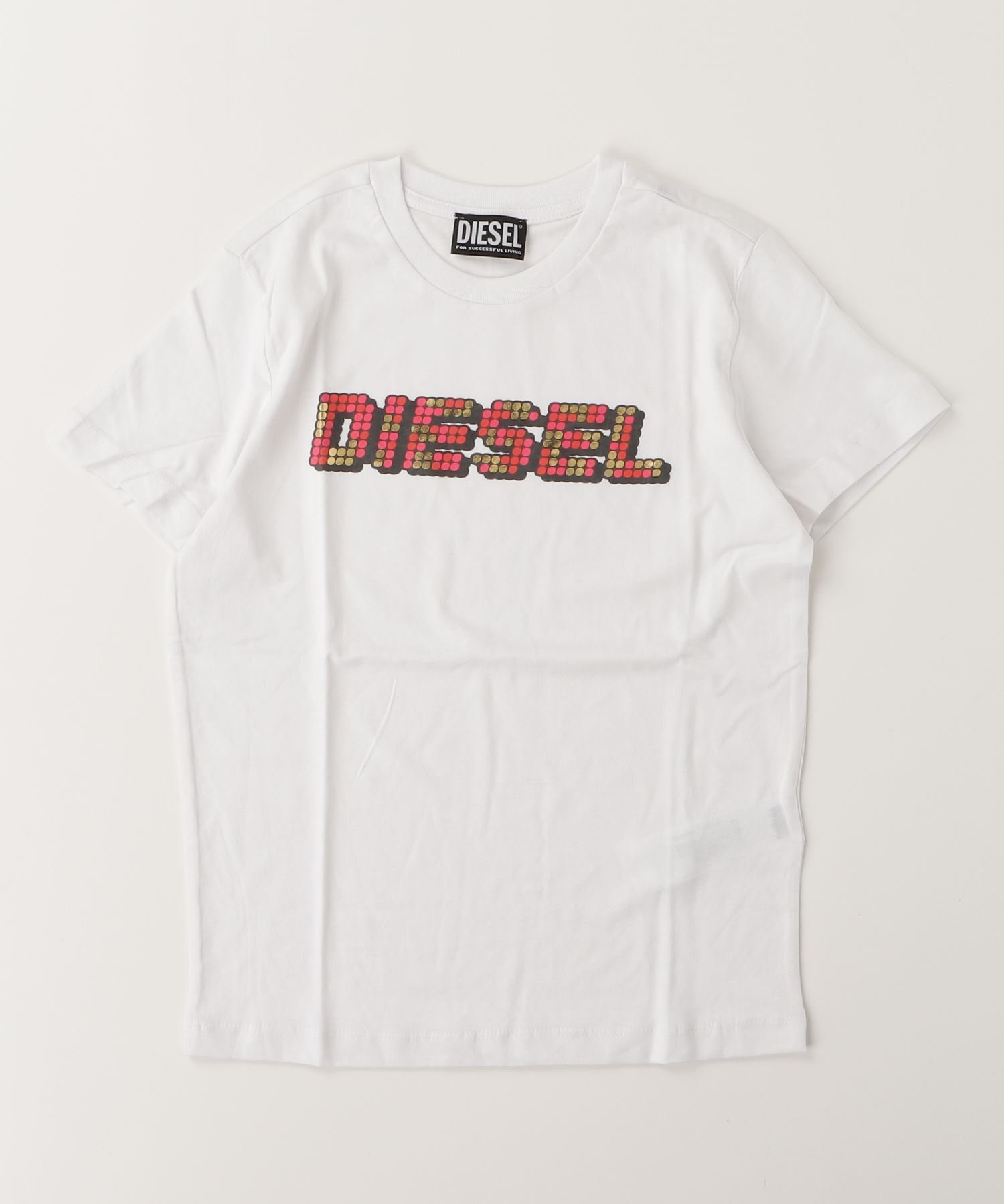 Детская футболка с коротким рукавом и логотипом бренда DIESEL, White