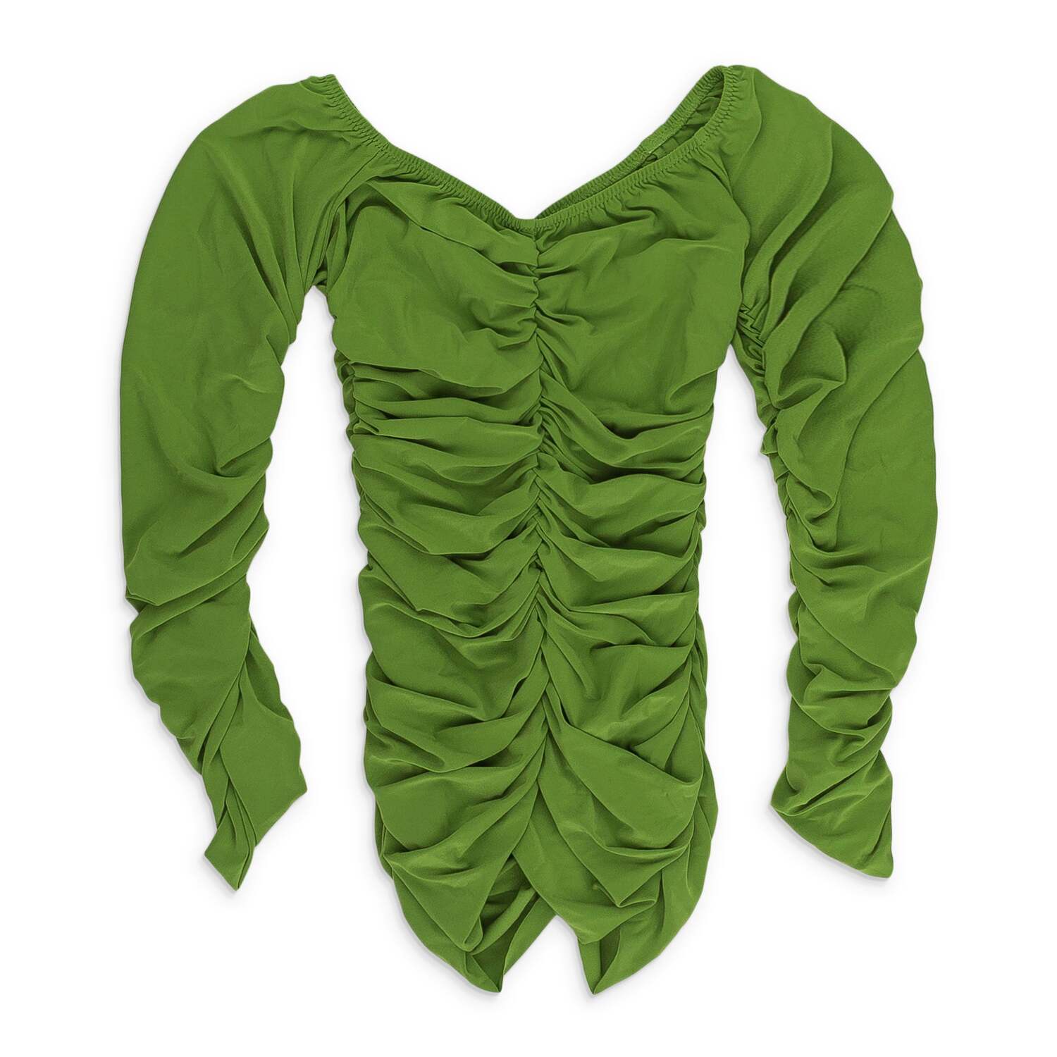 

Зеленый блузон с открытыми плечами Norma Kamali