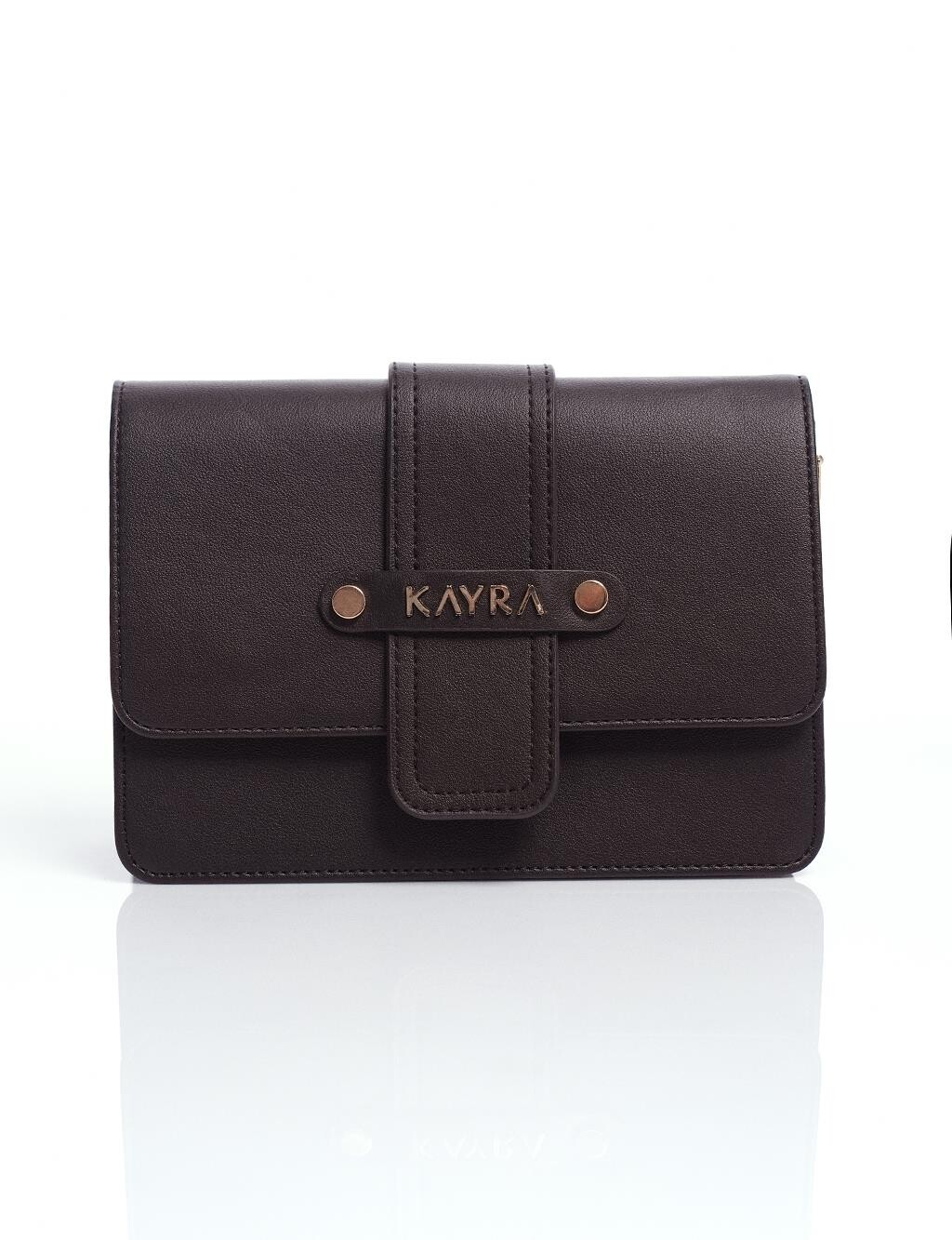 

Сумка с дизайнерским чехлом и съемным ремнем, черная Kayra