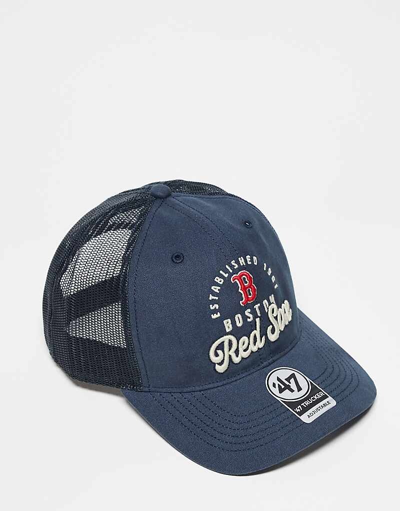 

47 Brand – Boston Red Sox – Темно-синяя бейсболка с надписью и сеткой на спине