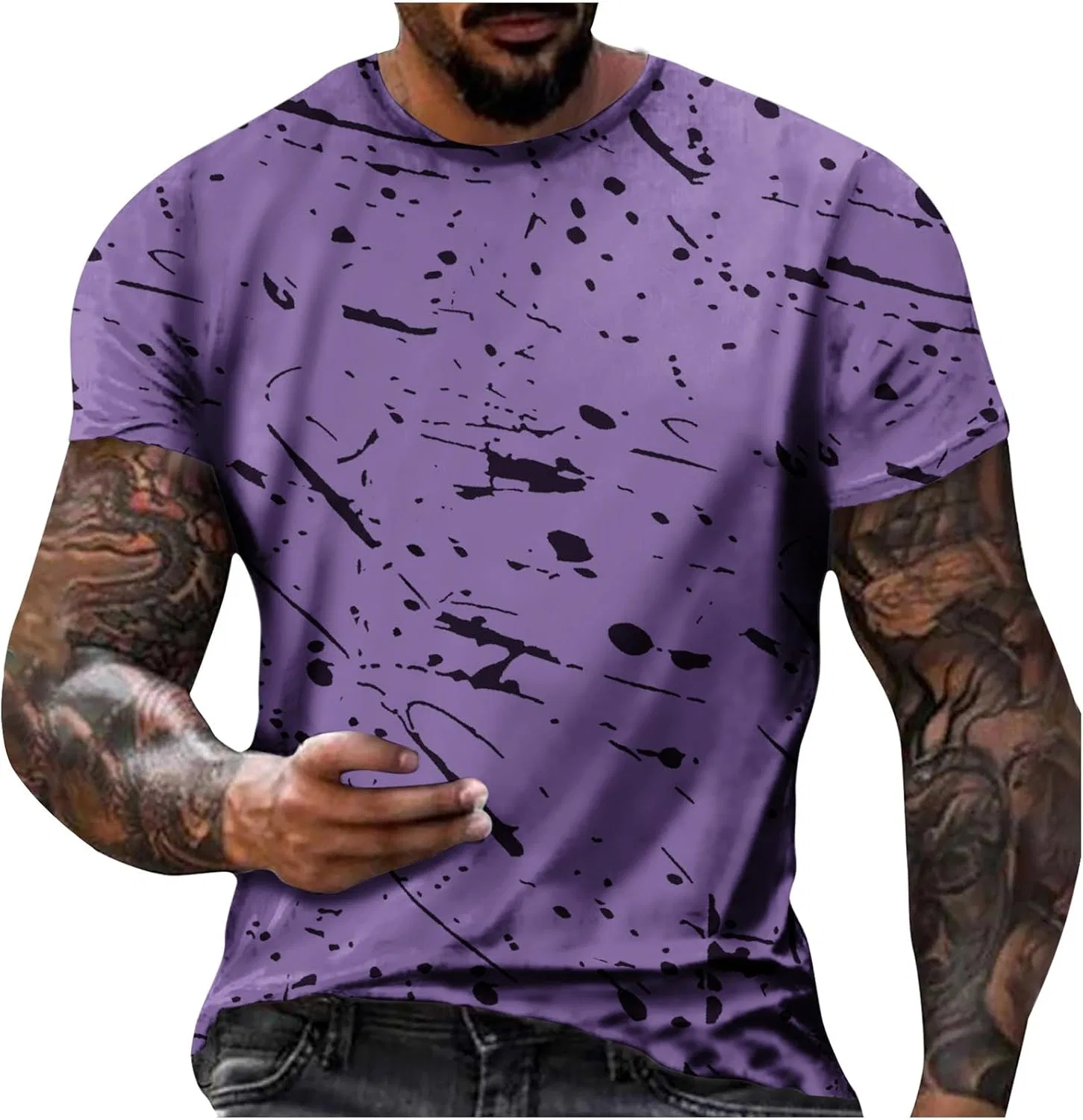 Футболка с принтом Fish Net Mesh, Generic, Z-823 Purple