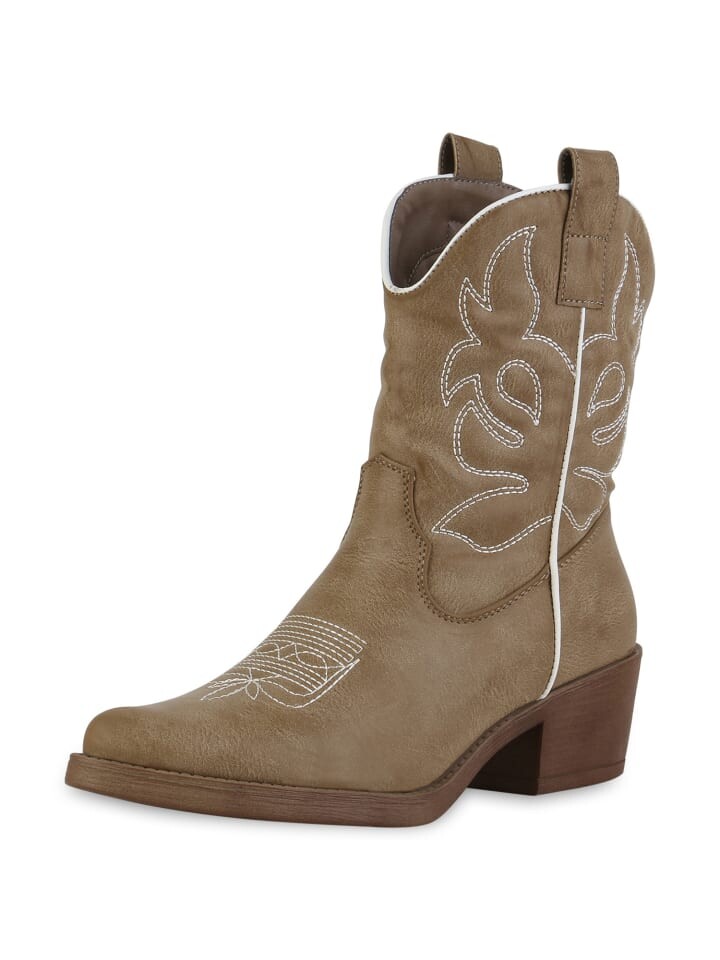 

Ботильоны VAN HILL Cowboy Boots Chloe, хаки