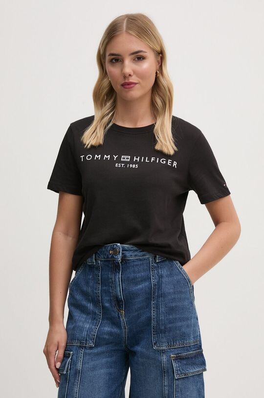 

Хлопковая футболка Tommy Hilfiger, черный
