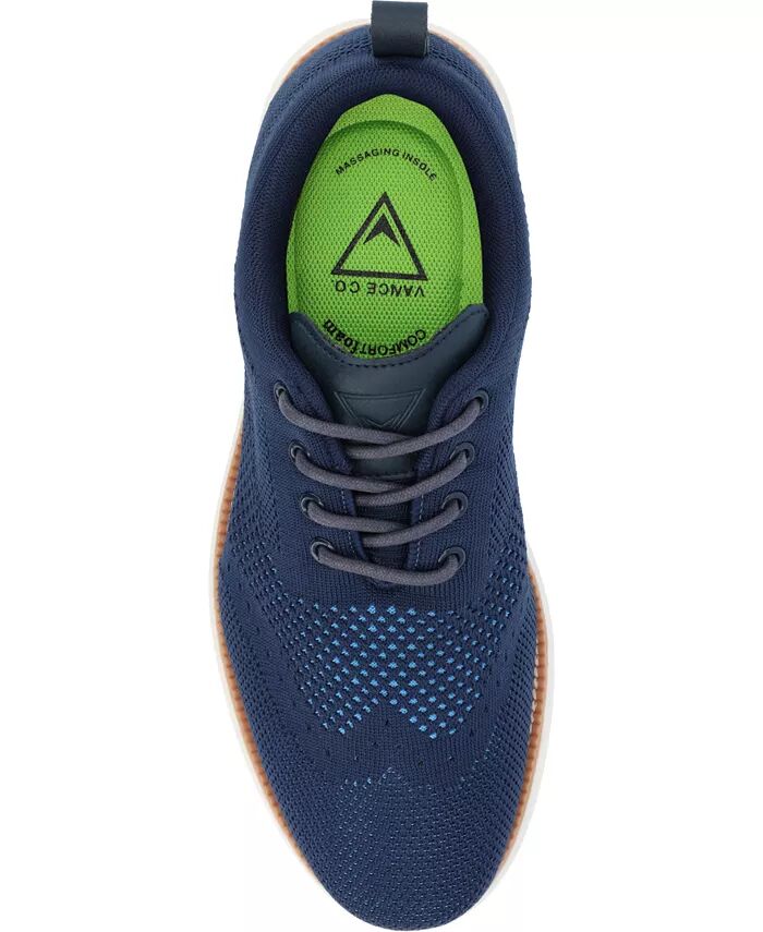 Мужские туфли Ezra Tru Comfort Foam Knit Wingtip Vance Co., синий — фото 4