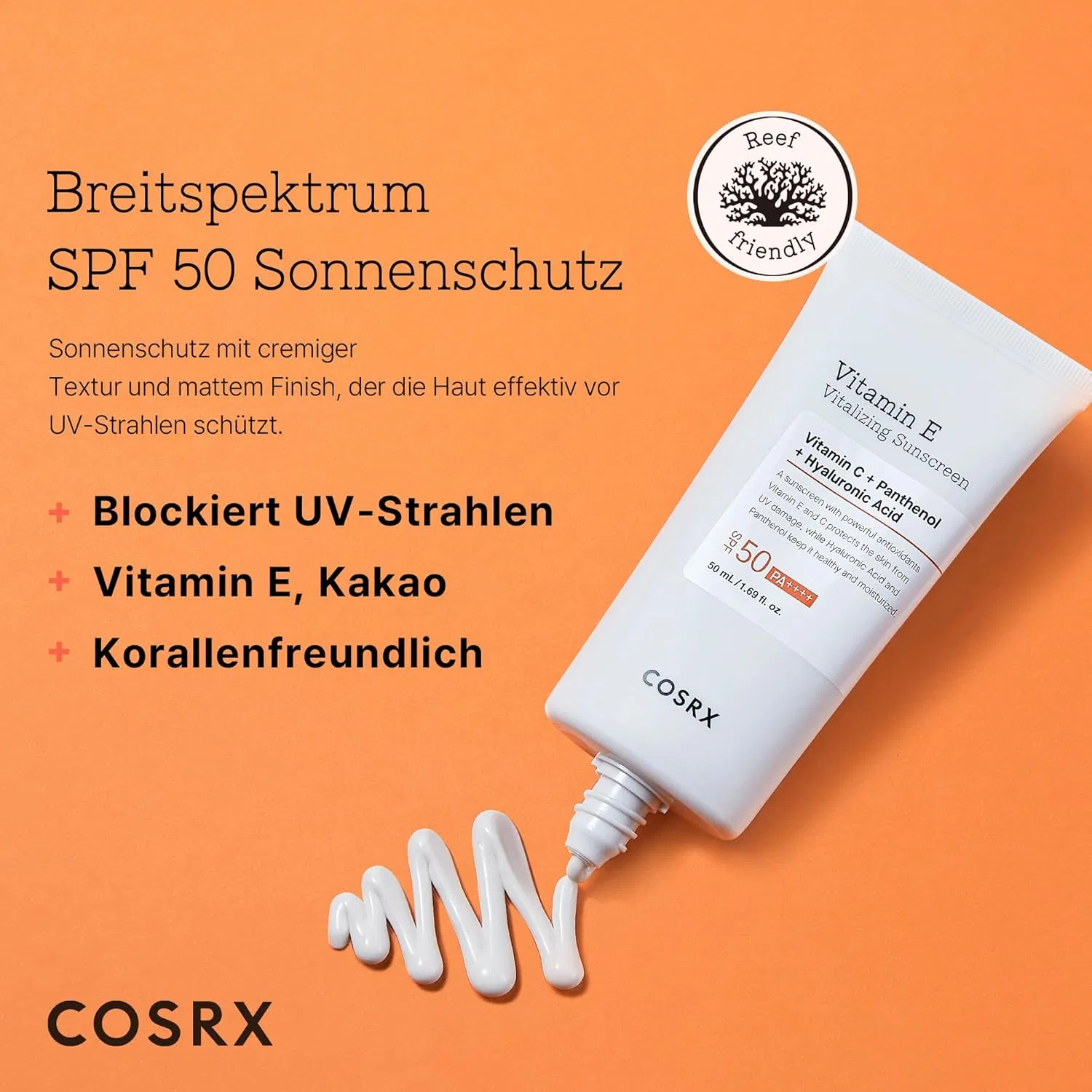 Солнцезащитный крем для лица SPF 50 с витамином Е от COSRX Cosrx — фото 2