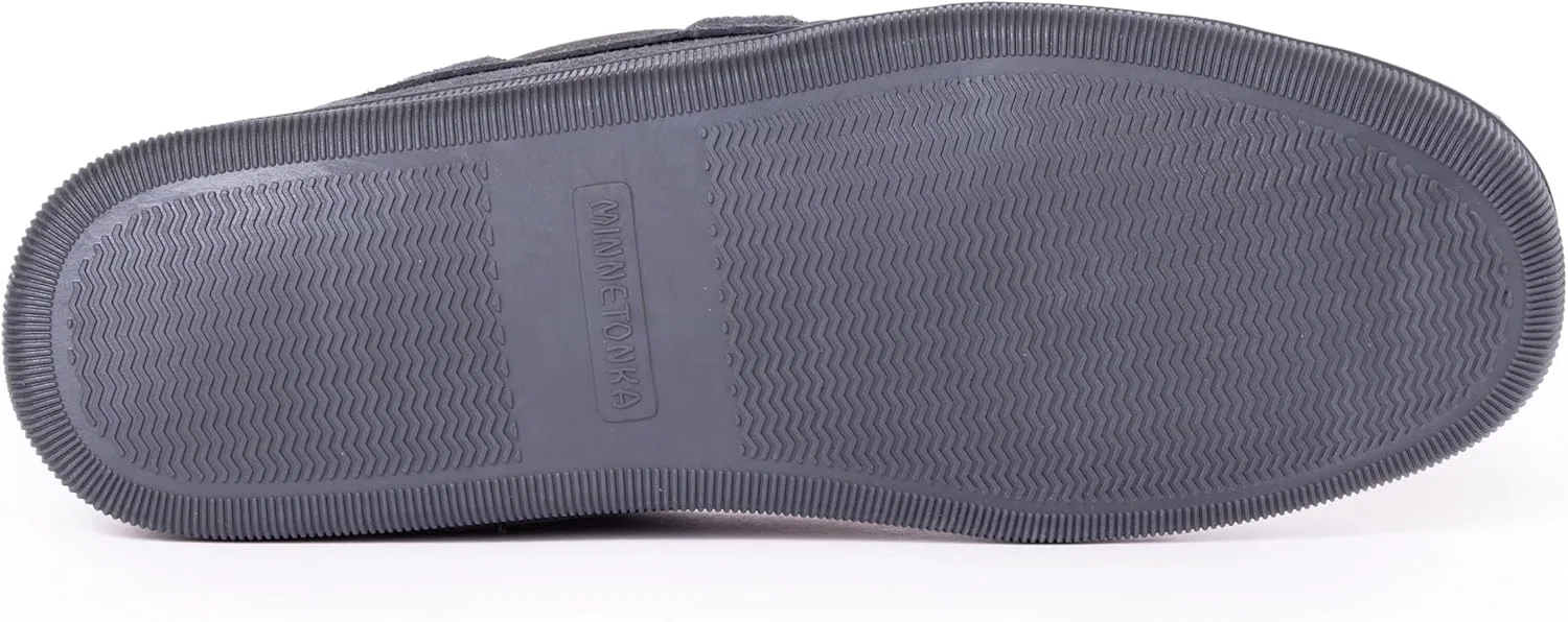 Мужские мокасины Minnetonka с ворсистой подкладкой и жесткой подошвой, Charcoal — фото 3