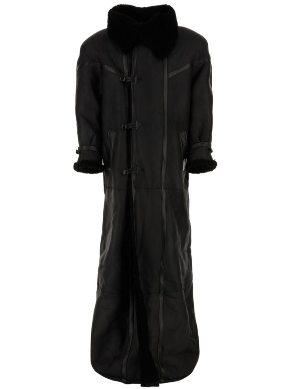 

Saint Laurent дубленка с меховой подкладкой, черный