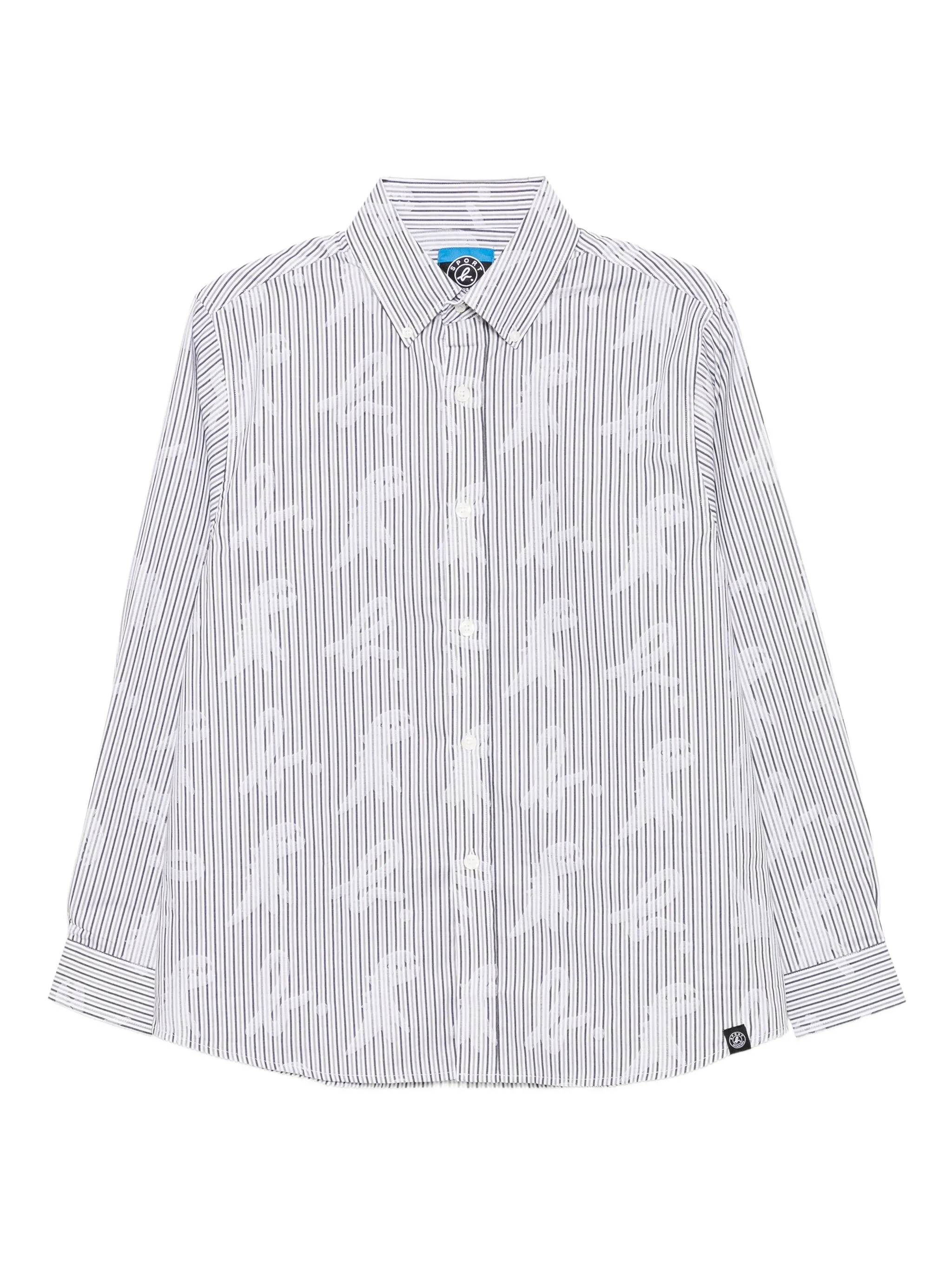 

Полосатая рубашка с логотипом Sport B. By Agnès B., белый