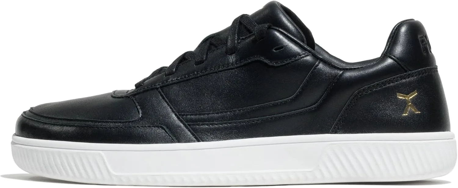 Кроссовки FLUX FOOTWEAR Adapt Leather Trainer - модель из натуральной кожи с нулевым перепадом высоты подошвы, широким носком и гибким протектором, идеально подходящая для ходьбы, повседневной носки и городского стиля жизни, черный