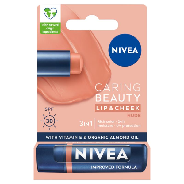 

Питательная нюдовая помада, 4,8 г Nivea Caring beauty