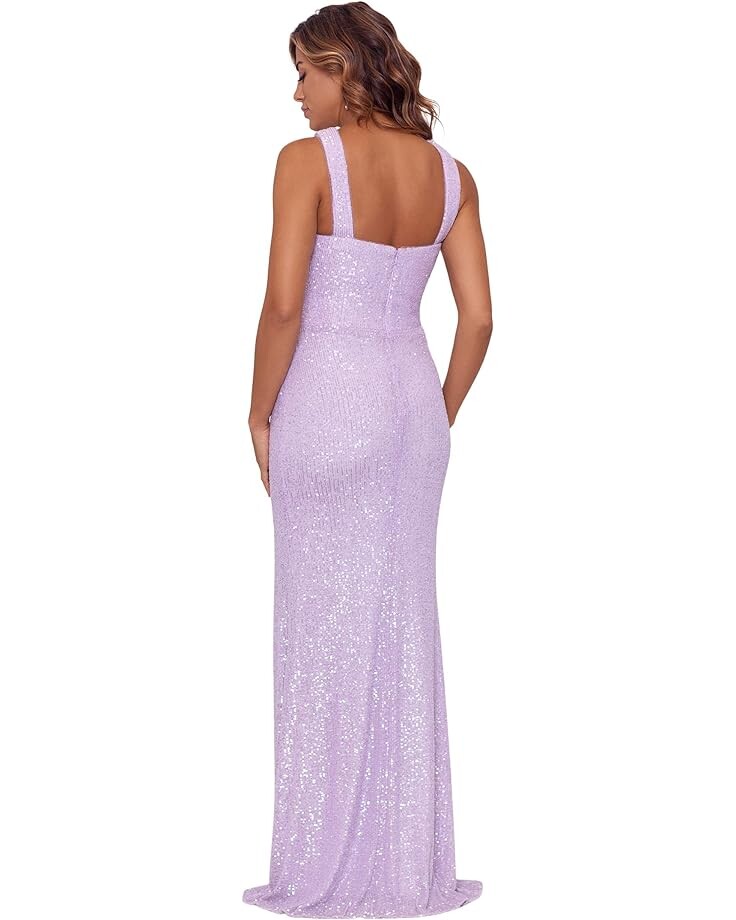 

Платье XSCAPE Long Sequin Cross Neck Dress, лавандовый, Фиолетовый, Платье XSCAPE Long Sequin Cross Neck Dress, лавандовый