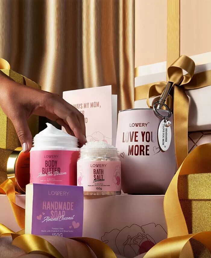 New Mom Gifts, Подарочный набор для спа-процедур для будущей мамы, Подарочный набор для ванны и тела, 7 предметов Lovery — фото 4