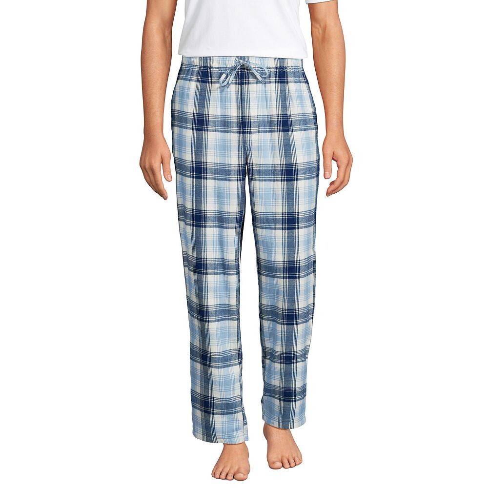 

Мужские фланелевые пижамные брюки Lands End Lands' End, цвет Navy Alabaster Plaid