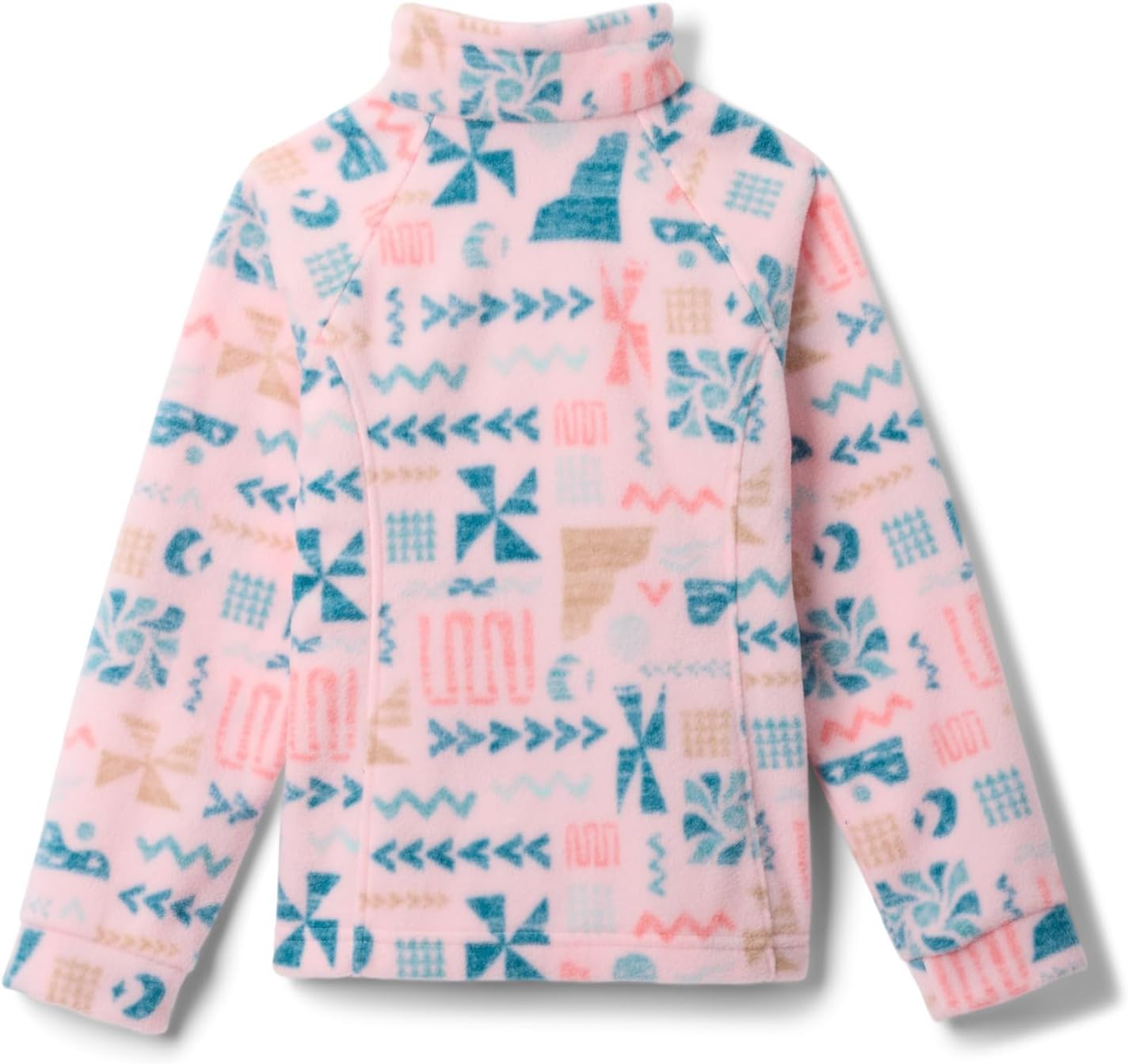 Columbia Youth Girls Benton Springs II Printed Fleece, Satin Pink Outerbounds — фото 2