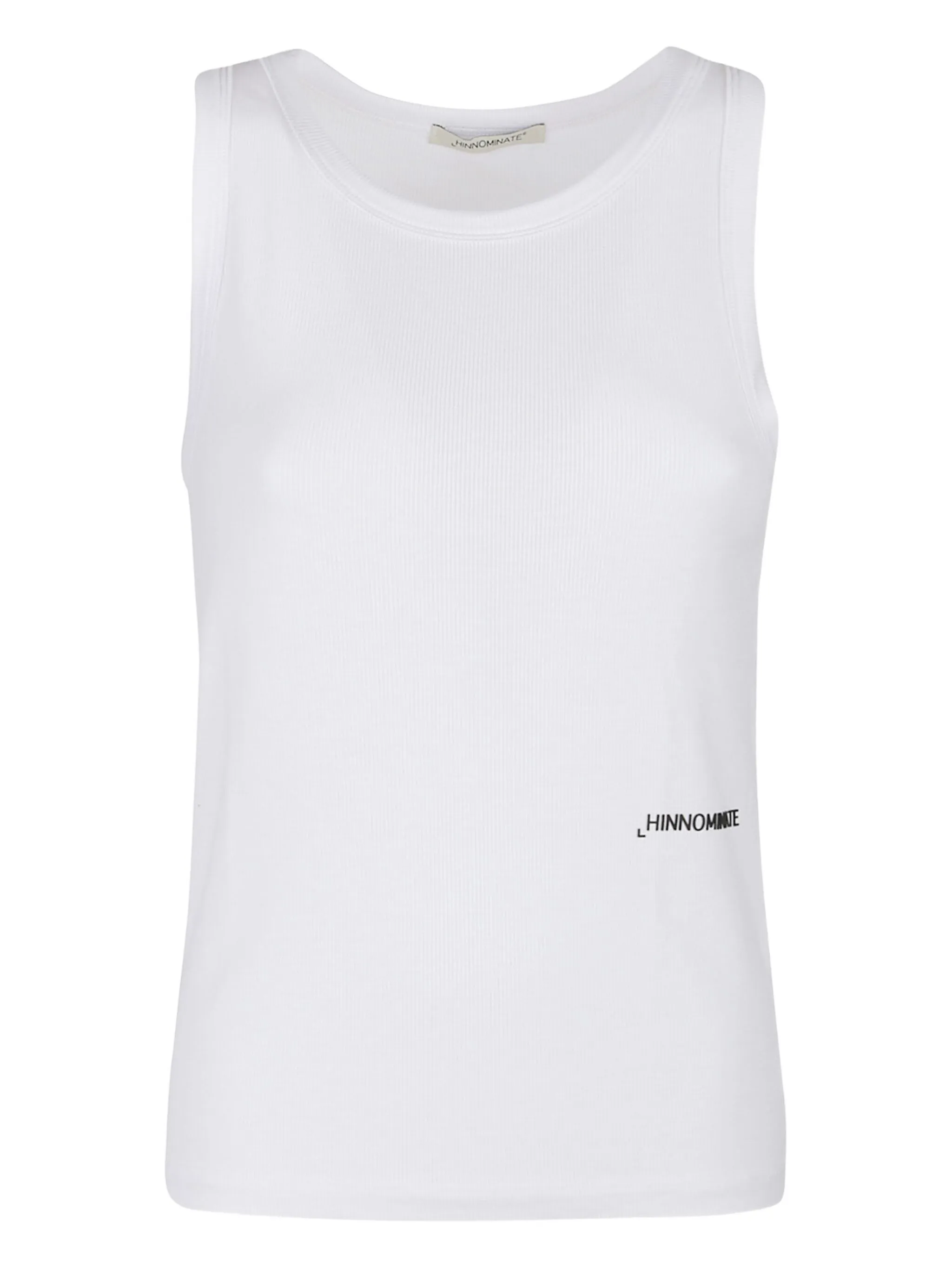 

Топ в рубчик с логотипом Hinnominate, белый