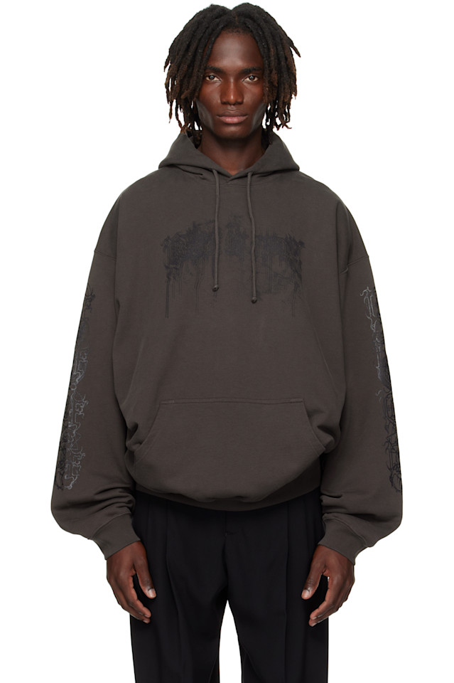

Худи оверсайз с логотипом Cradle of Filth в виде капающей крови Vetements, мультиколор