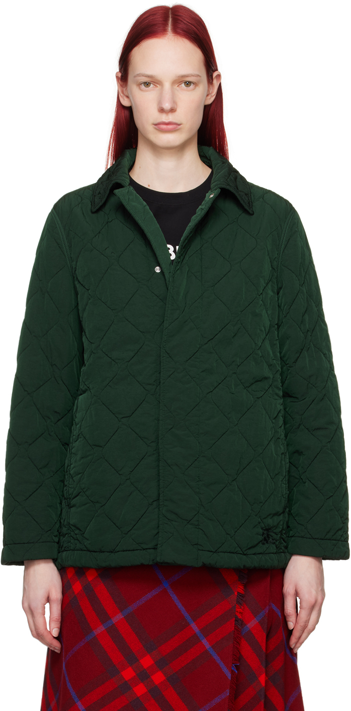 

Зеленое стеганое пальто Burberry