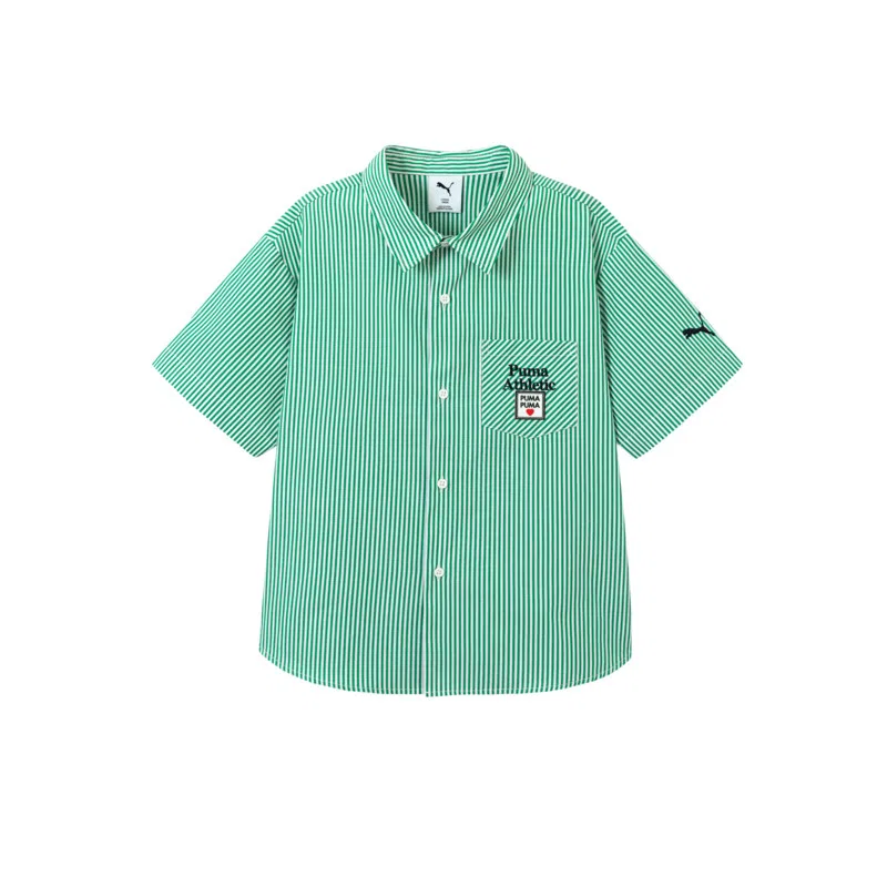 Детская рубашка PUMA White Green Tone