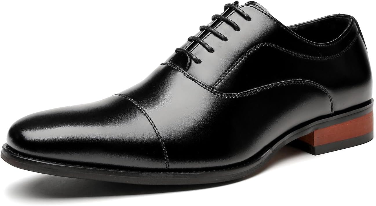 

Мужские оксфорды из кожи для свадьбы и бизнеса, повседневная и официальная обувь, модные туфли для смокинга для мужчин Santimon, черный