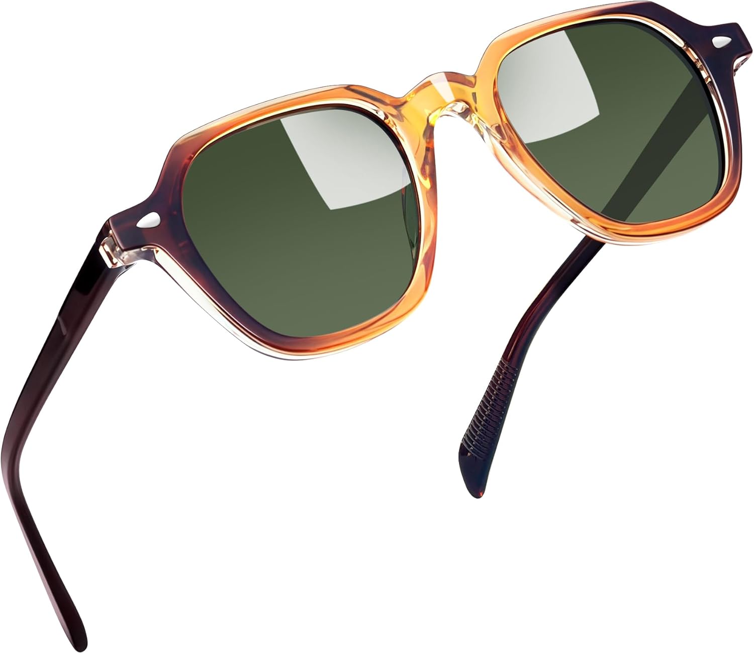 

Солнцезащитные очки Joopin из ацетата с поляризацией для женщин и мужчин, в стиле ретро, ​​круглые и квадратные, с защитой от УФ-излучения, модные, для защиты от солнечных лучей, Gradual Brown G15