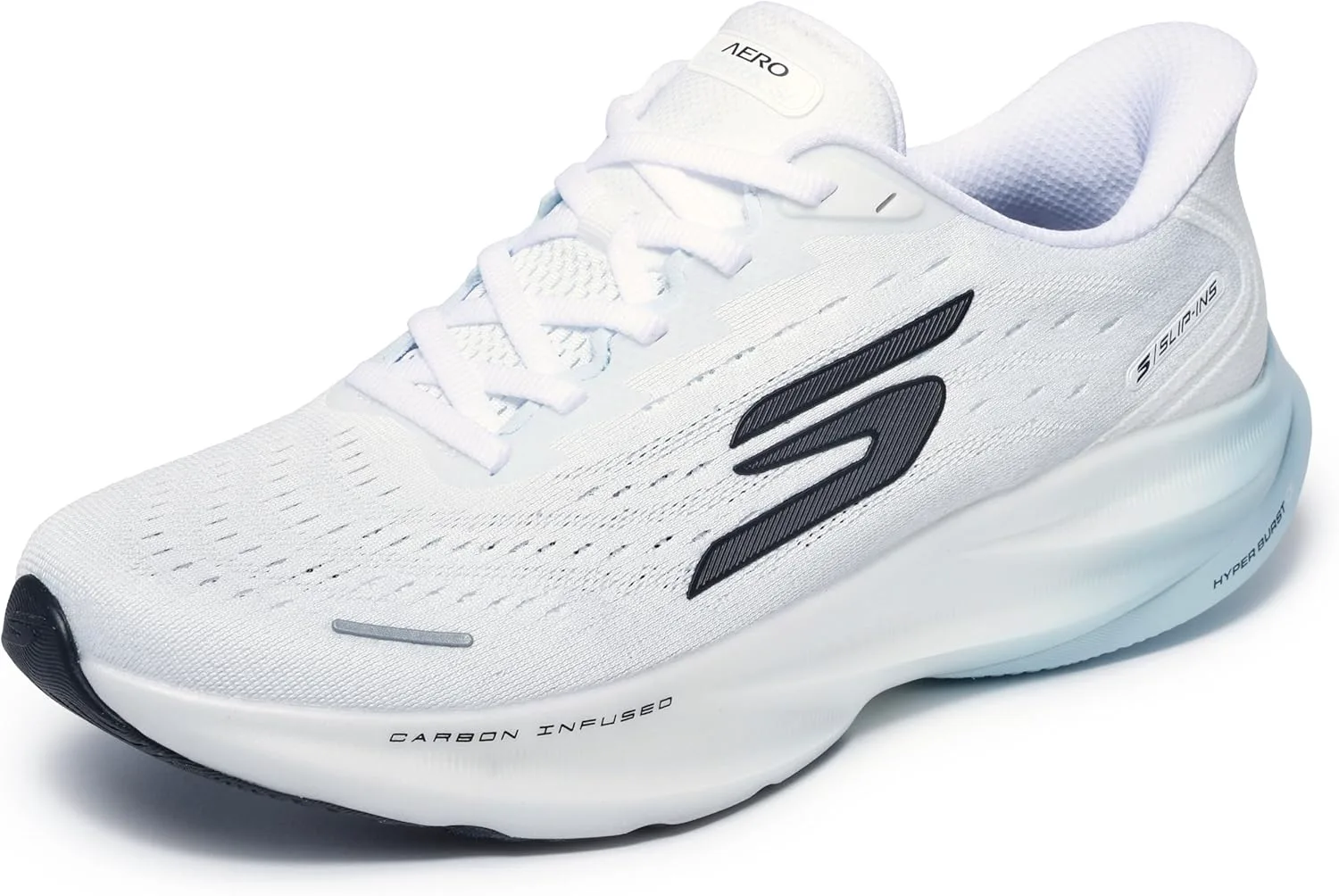 Мужские слипоны Skechers Aero Spark без шнурков, белый/светло-голубой
