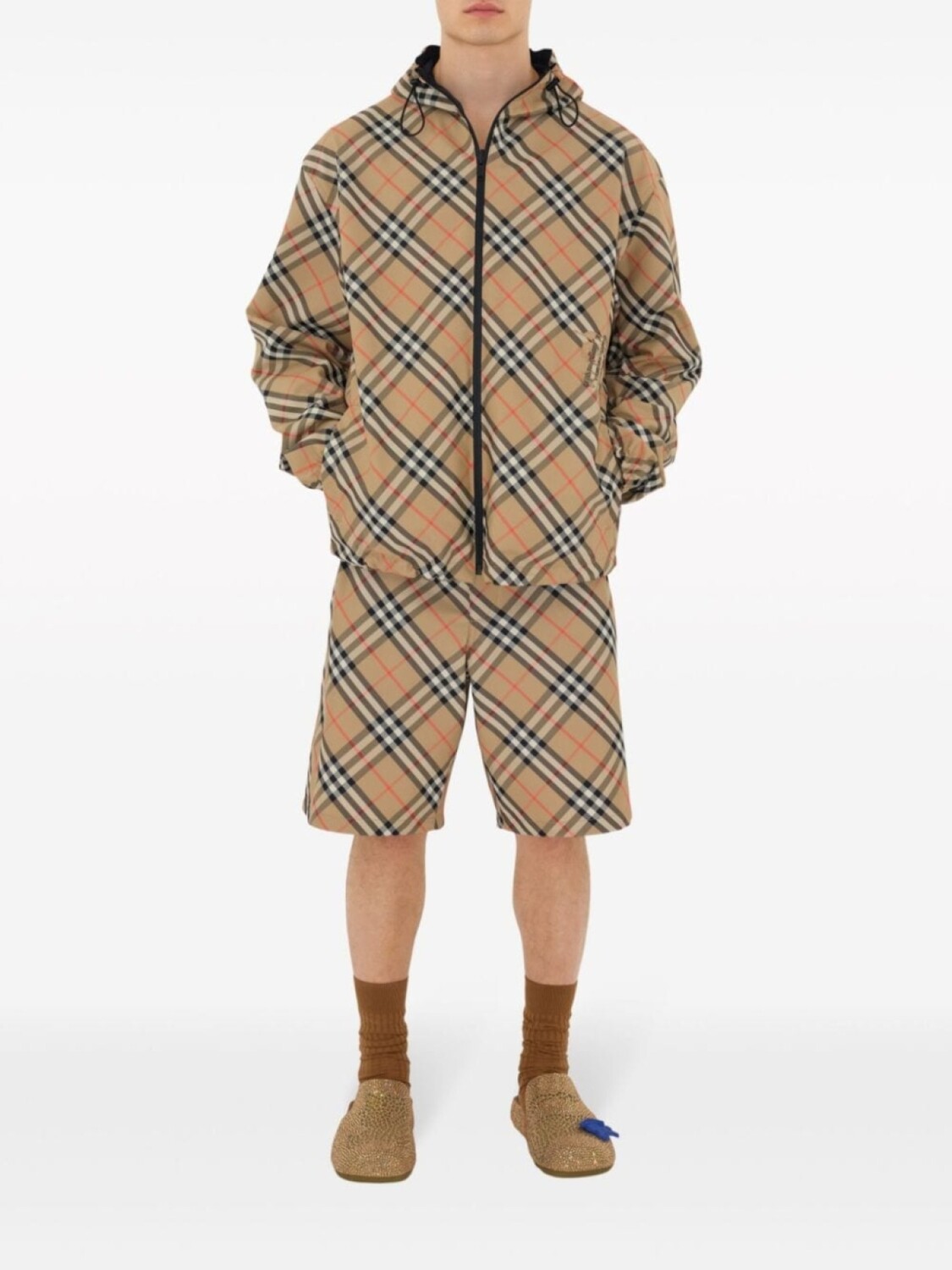 Куртка Burberry двусторонняя Vintage Check с капюшоном, коричневый — фото 2