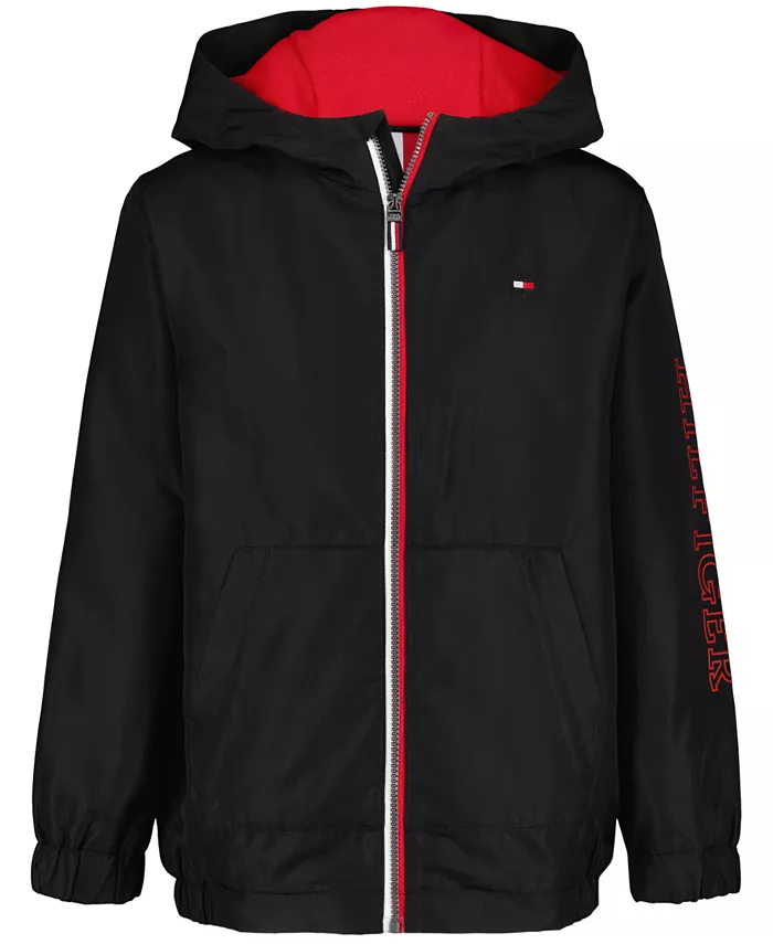 

Мальчиковая ветровка с полной застежкой-молнией 8-20 Tommy Hilfiger, черный